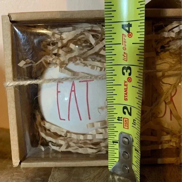 Rae Dunn Christmas Ornaments - Eat Drink Be Merry - Picture 3 of 5